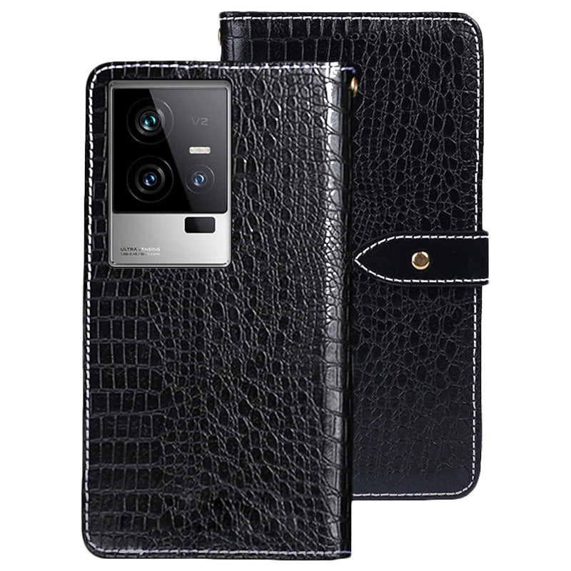 IDEWEI For vivo iQOO 11 5G Crocodile Texture PU Leather Stand Phone Cover Full Protection Wallet Case IDEWEI For vivo iQOO 11 5G Crocodile Texture PU Leather Stand Phone Cover Full Protection Wallet Case